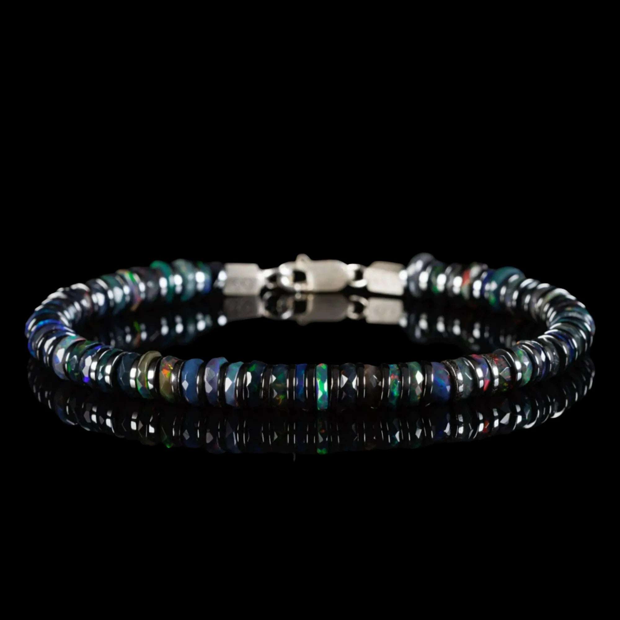 Ethiopian Black Opal Bracelet VII (5-7mm)