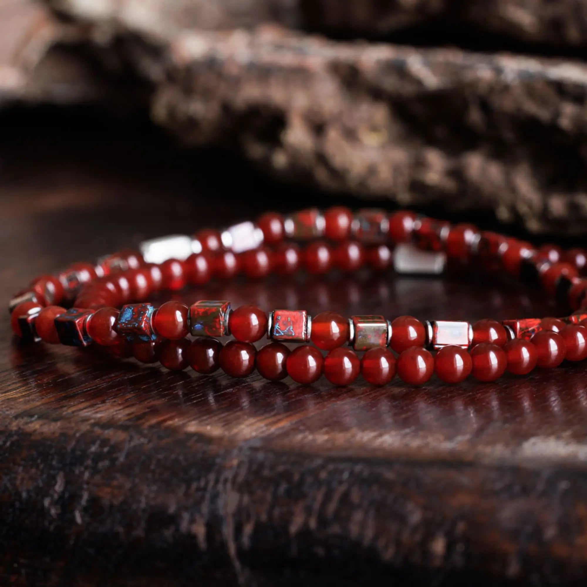 Carnelian - Cube Bracelet I (4mm)