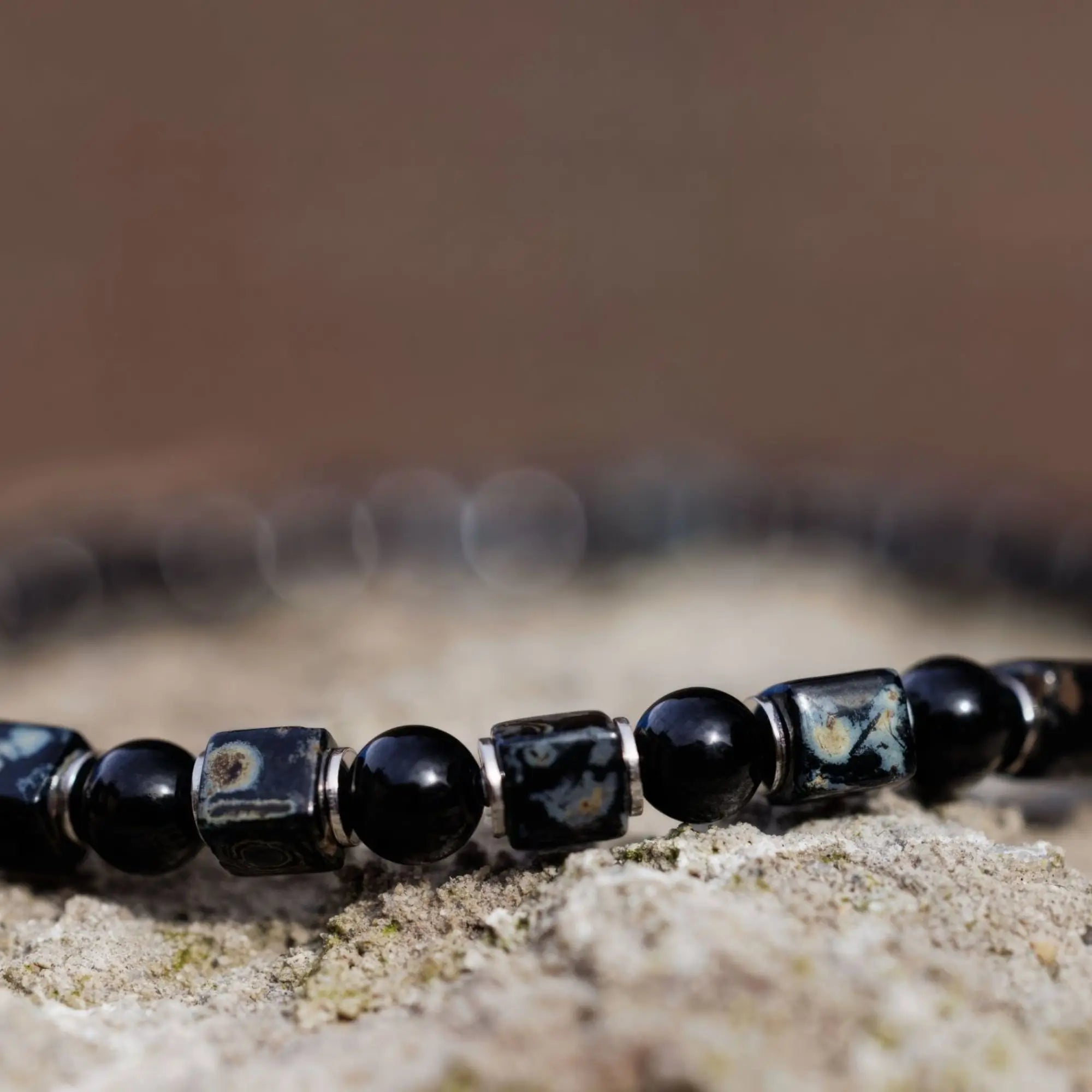 Black Tourmaline - Cube Bracelet IV (4mm)